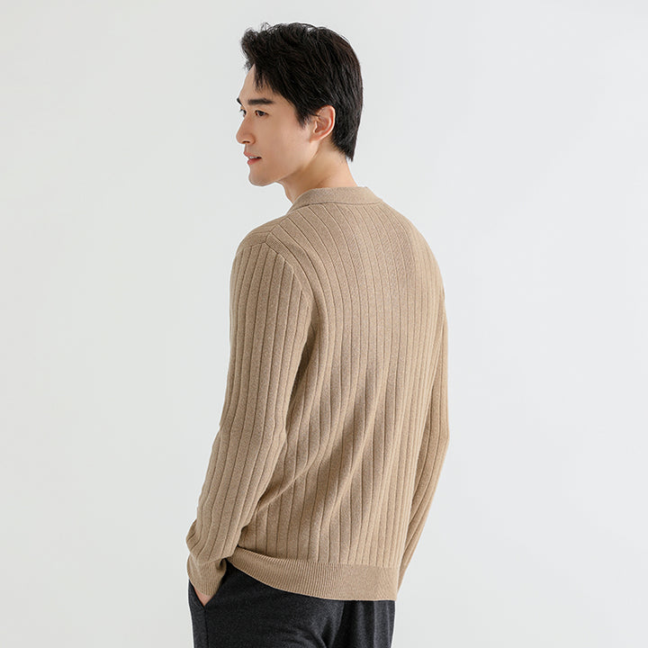 Elevate your style with the Classic Polo Sweater, crafted from a premium yak wool blend for warmth and comfort. Featuring a timeless polo collar design, this sweater offers sophisticated style and lasting quality. Perfect for both casual and smart looks.



