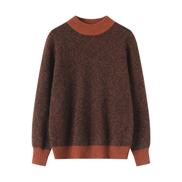 Stay cozy and stylish with the Shambala 100% Yak Two-Toned Jacquard Crew-neck Sweater. Crafted from soft yak wool, this sweater features a sophisticated jacquard pattern, perfect for layering on cold days.

