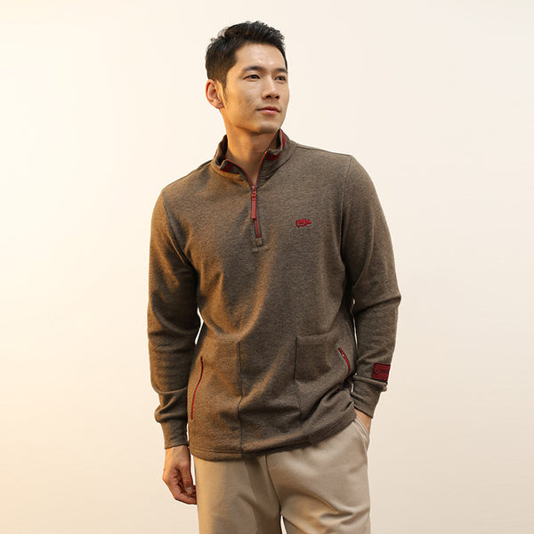 Highland Men's Half Turtleneck Zip Up Pullover