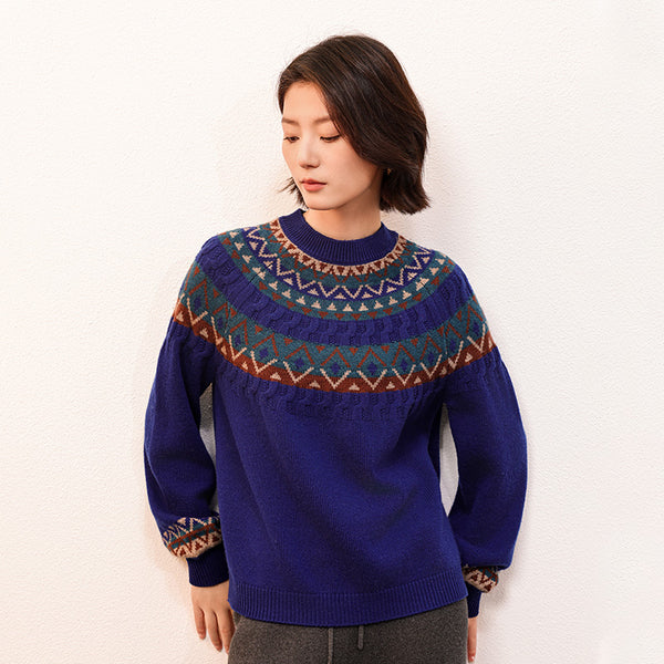 Heritage Collection Women's Jacquard Crew Neck Pullover
