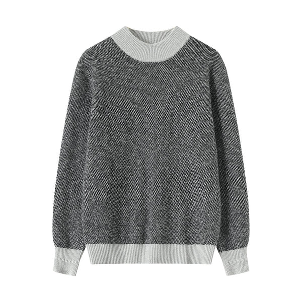 Stay cozy and stylish with the Shambala 100% Yak Two-Toned Jacquard Crew-neck Sweater. Crafted from soft yak wool, this sweater features a sophisticated jacquard pattern, perfect for layering on cold days.

