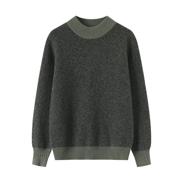 Stay cozy and stylish with the Shambala 100% Yak Two-Toned Jacquard Crew-neck Sweater. Crafted from soft yak wool, this sweater features a sophisticated jacquard pattern, perfect for layering on cold days.

