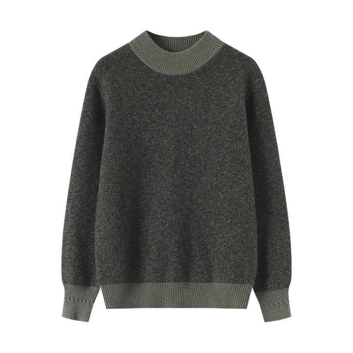 Stay cozy and stylish with the Shambala 100% Yak Two-Toned Jacquard Crew-neck Sweater. Crafted from soft yak wool, this sweater features a sophisticated jacquard pattern, perfect for layering on cold days.

