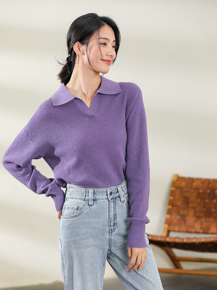Discover the Women's Knit Polo Sweater, crafted for comfort and style. Perfect for layering, this versatile piece is made from premium yarns for a soft, flattering fit.

