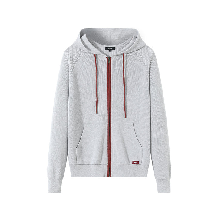 Elevate your casual look with the Shoton Contrasting Hooded Knit Coat. Crafted for style and comfort, this versatile piece combines a hooded design with contrasting details, perfect for layering.