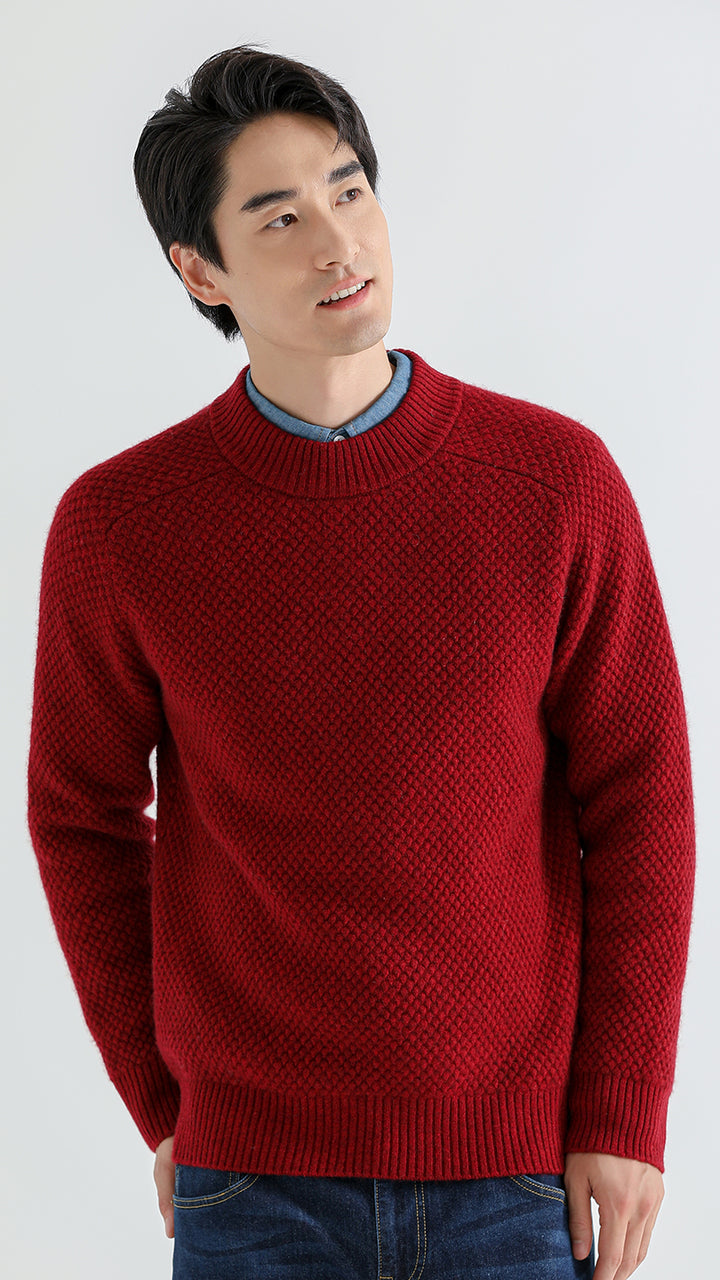 Discover luxury and warmth with the Shambala Half High Collar Spruce Seed Yak Wool Pullover. Made from 100% yak wool, this sweater offers a soft, cozy fit, perfect for cold weather styling.

