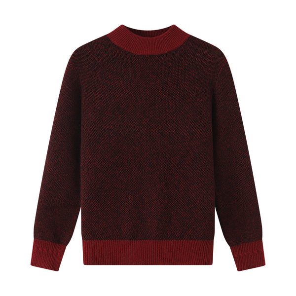 Stay cozy and stylish with the Shambala 100% Yak Two-Toned Jacquard Crew-neck Sweater. Crafted from soft yak wool, this sweater features a sophisticated jacquard pattern, perfect for layering on cold days.

