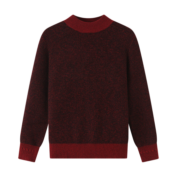 Stay cozy and stylish with the Shambala 100% Yak Two-Toned Jacquard Crew-neck Sweater. Crafted from soft yak wool, this sweater features a sophisticated jacquard pattern, perfect for layering on cold days.


