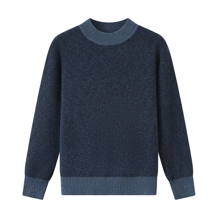 Stay cozy and stylish with the Shambala 100% Yak Two-Toned Jacquard Crew-neck Sweater. Crafted from soft yak wool, this sweater features a sophisticated jacquard pattern, perfect for layering on cold days.


