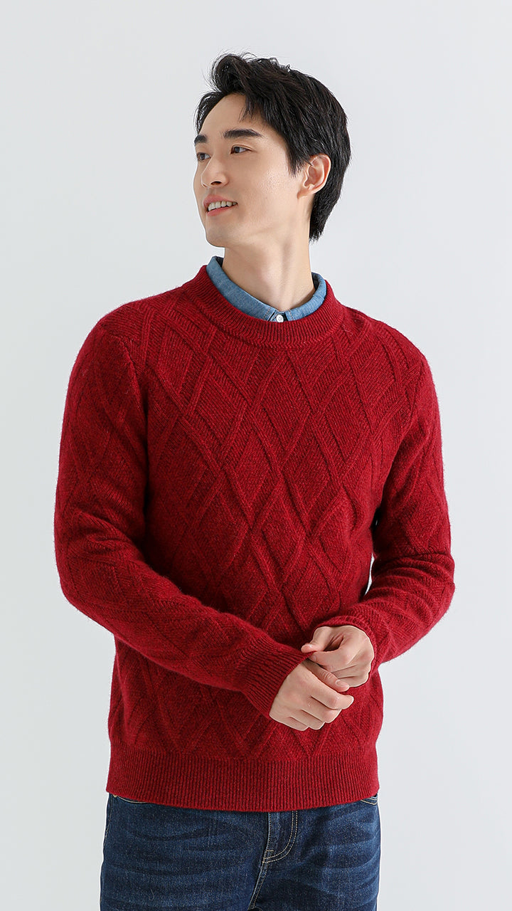 Stay warm and stylish with the Men's Shambala Half High Collar Yak Wool Pullover. Crafted from luxurious yak wool, this pullover offers exceptional softness, warmth, and a modern high collar design perfect for cooler weather.

