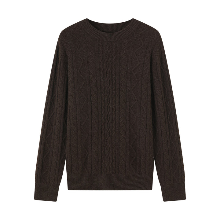 Indulge in the luxury of the Men's Shambala 100% Yak Eternity Cabled Sweater. Made with pure yak wool, this timeless piece features a classic cable-knit design inspired by Tibetan mountain rivers. Soft, warm, and perfect for winter.

