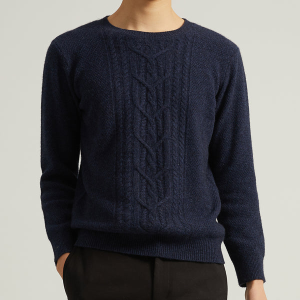 Experience luxurious warmth with the Men's Shambala 100% Yak Cabled Sweater. Crafted entirely from yak wool, this cozy and stylish sweater offers superior insulation and a timeless cabled design. Perfect for cold weather, available in multiple sizes.



