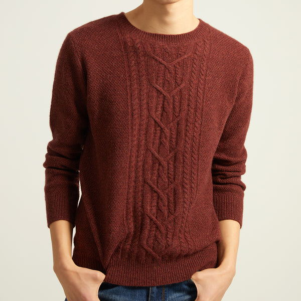 Experience luxurious warmth with the Men's Shambala 100% Yak Cabled Sweater. Crafted entirely from yak wool, this cozy and stylish sweater offers superior insulation and a timeless cabled design. Perfect for cold weather, available in multiple sizes.



