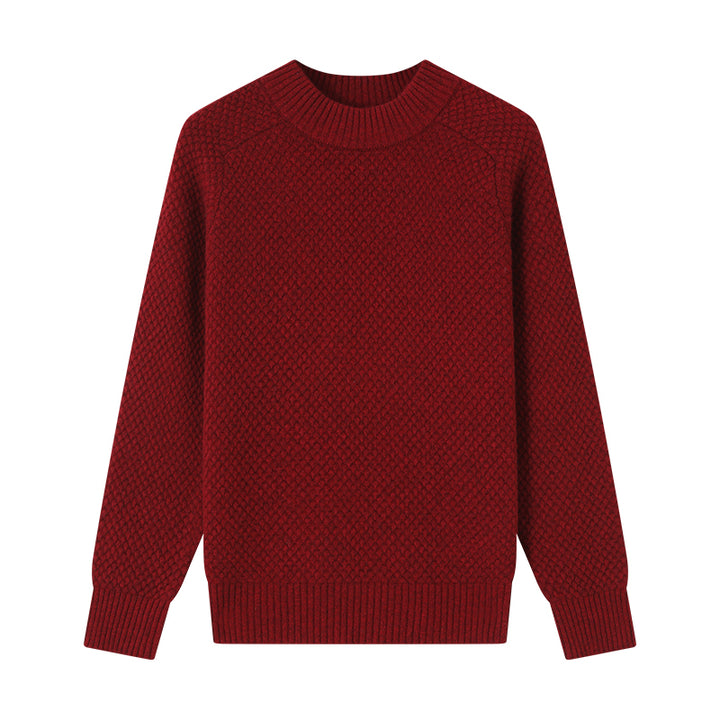 Discover luxury and warmth with the Shambala Half High Collar Spruce Seed Yak Wool Pullover. Made from 100% yak wool, this sweater offers a soft, cozy fit, perfect for cold weather styling.

