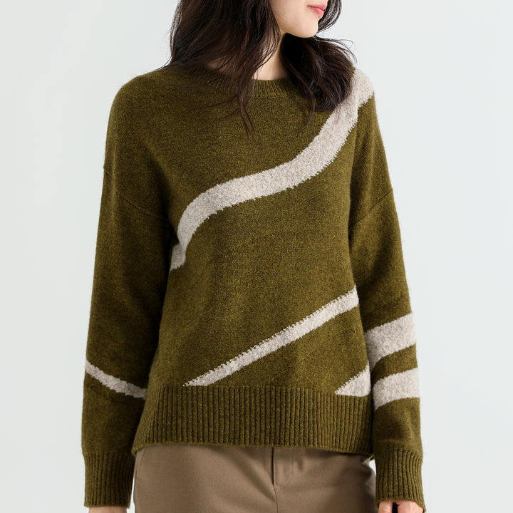Discover the Above Land Jacquard Sweater, crafted from a luxurious yak wool blend for ultimate warmth and comfort. Featuring intricate jacquard patterns, this stylish top is perfect for layering or wearing solo. A versatile, cozy piece for any season.