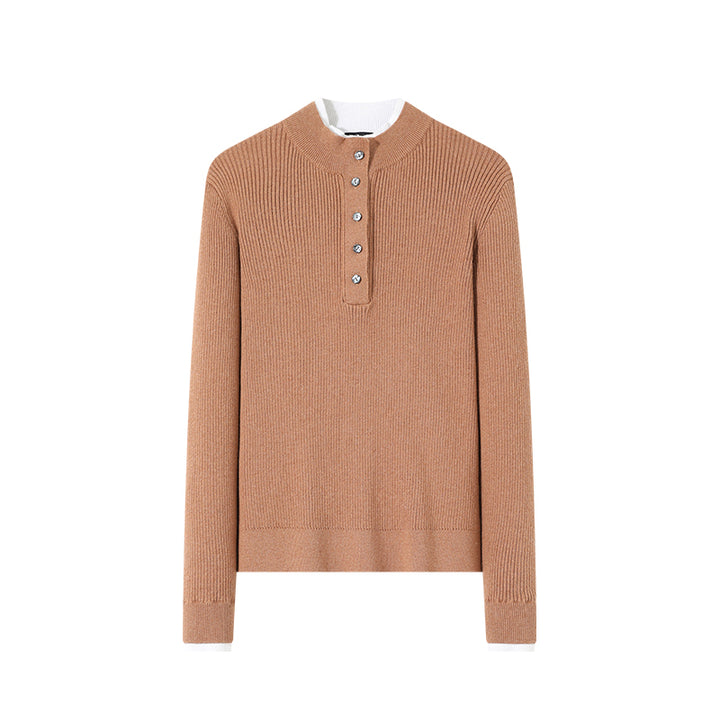 Elevate your wardrobe with the Shoton Women's Double Lapel Pullover. Crafted from a luxurious cotton-yak blend, this stylish and breathable pullover offers a chic, sophisticated look with just the right amount of warmth for any season.