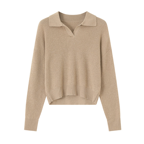 Discover the Women's Knit Polo Sweater, crafted for comfort and style. Perfect for layering, this versatile piece is made from premium yarns for a soft, flattering fit.

