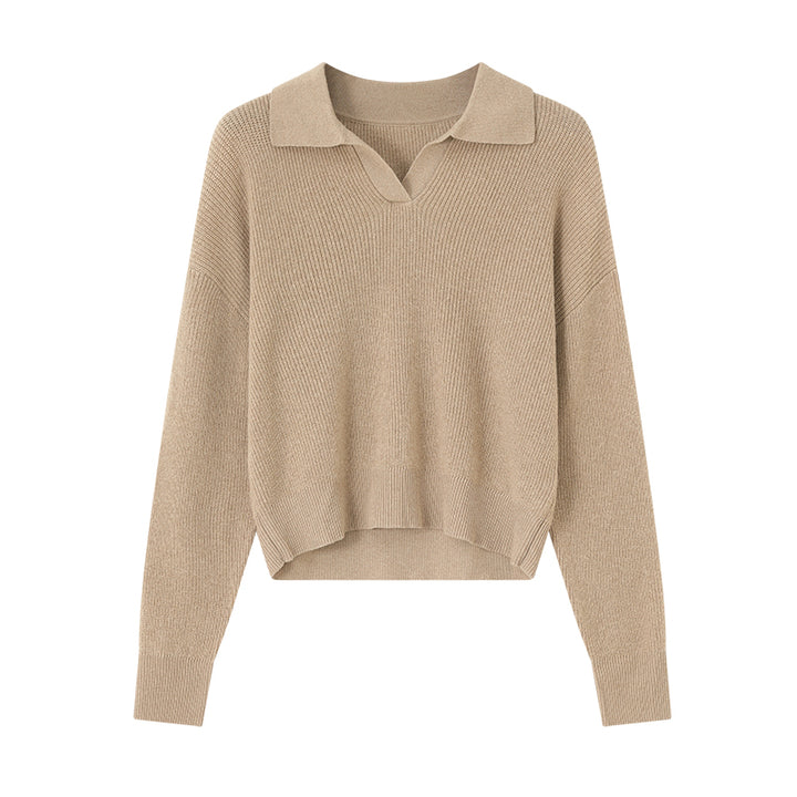 Discover the Women's Knit Polo Sweater, crafted for comfort and style. Perfect for layering, this versatile piece is made from premium yarns for a soft, flattering fit.

