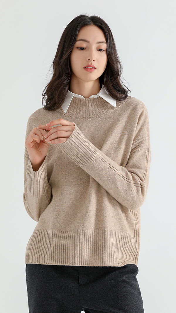 Discover the Above Land Crew-Neck Sweater, crafted from a luxurious yak wool blend for ultimate comfort. Featuring a classic crew-neck design, this versatile piece is perfect for layering or wearing on its own. Ideal for casual elegance, offering warmth and softness in every wear.