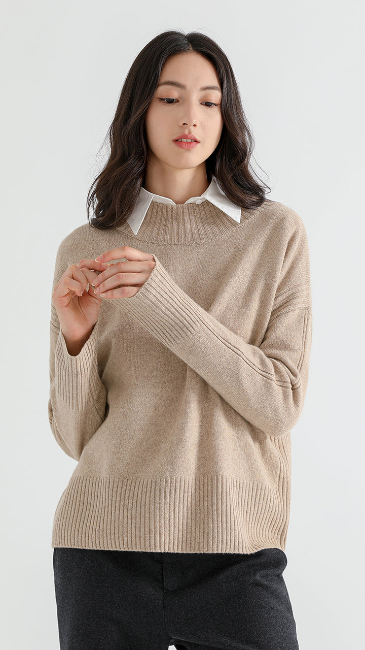 Discover the Above Land Crew-Neck Sweater, crafted from a luxurious yak wool blend for ultimate comfort. Featuring a classic crew-neck design, this versatile piece is perfect for layering or wearing on its own. Ideal for casual elegance, offering warmth and softness in every wear.