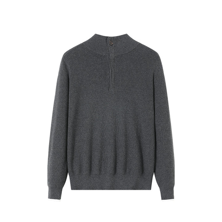 Elevate your style with the Shoton Double Layer Collar Pullover. Made from a soft cotton and yak blend, this lightweight sweater offers warmth, comfort, and effortless versatility for year-round wear.
